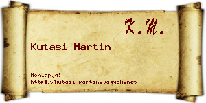 Kutasi Martin névjegykártya